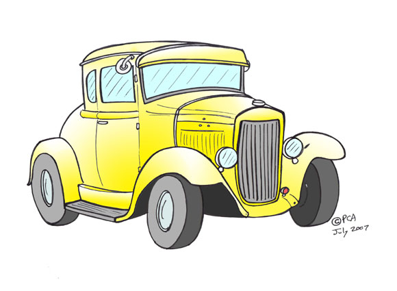 COOL CARS TO DRAW - LEARN HOW TO DRAW ANTIQUE CARS, PENCIL CAR